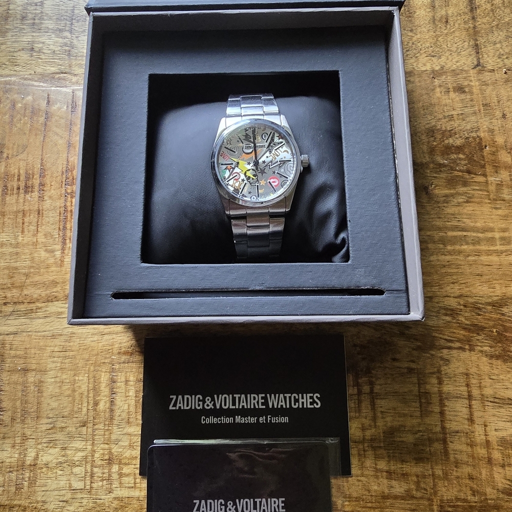 Zadig & Voltaire Multicolor Dial Silver Watch